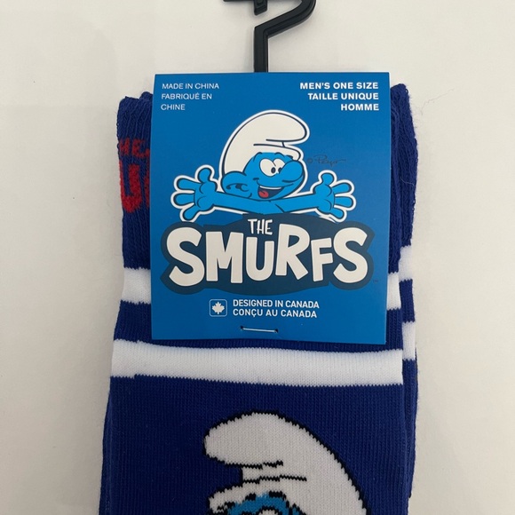 The Smurfs Socks Fits Men’s Shoe Size 7-12 - Picture 3 of 4